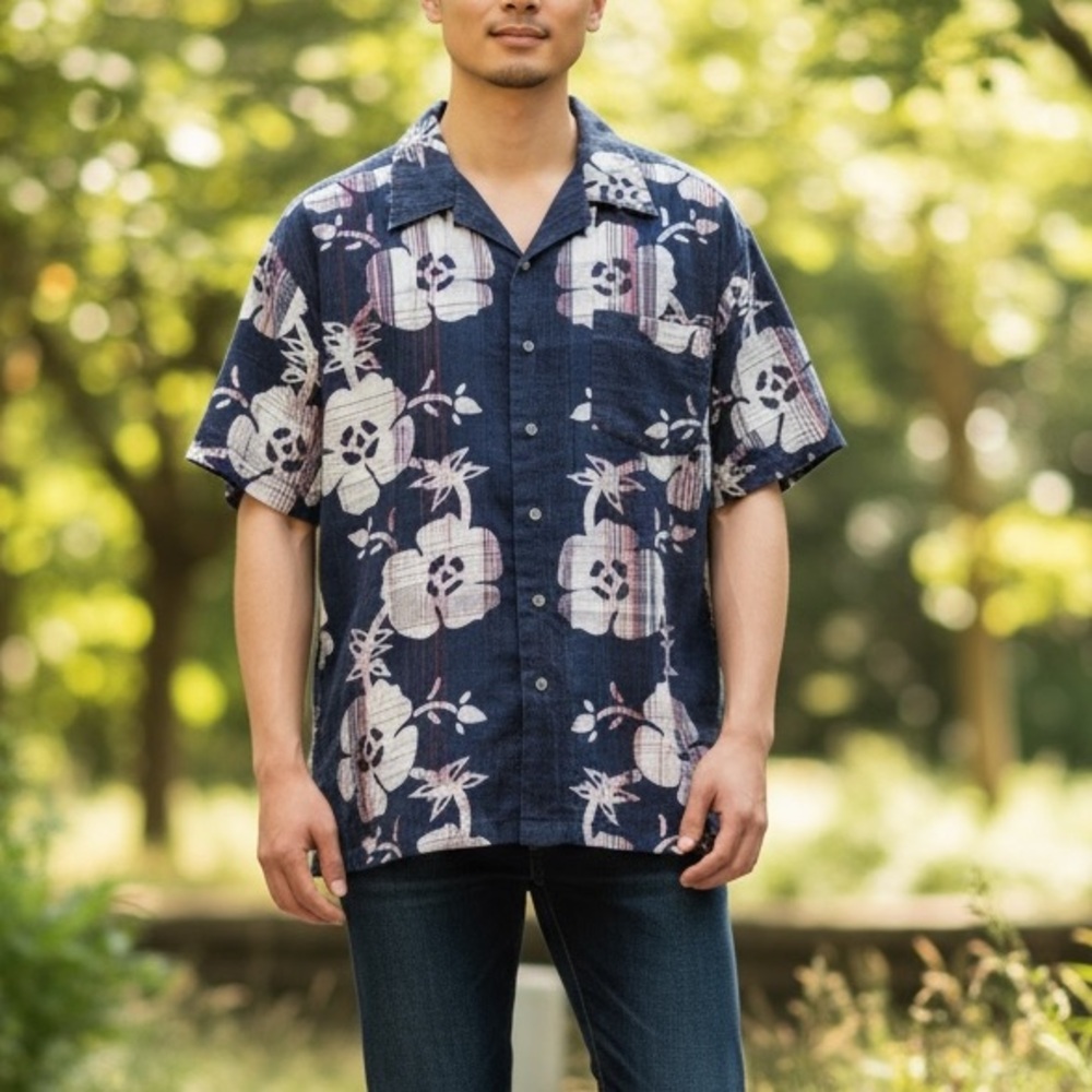 Tommy HILFIGER DENIM Men's Shirt Vintage Plaid Hawaiian XL
